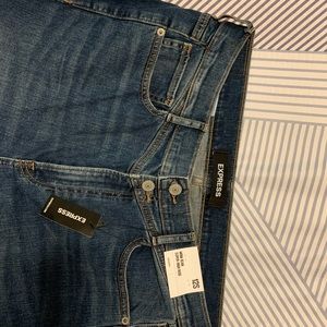 Express high rise mom cropped jeans